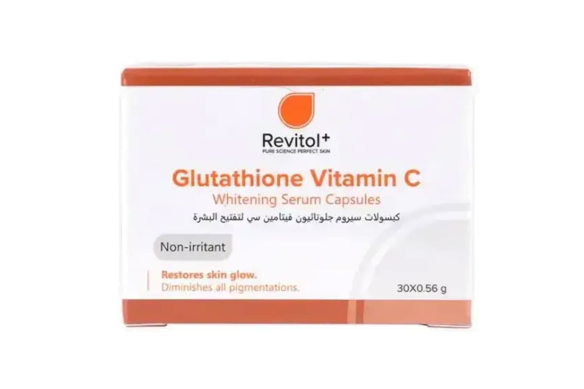 capsule serum glutathione Revitol glutathione vitamin c whitening serum 0.56 gm 30 capsules